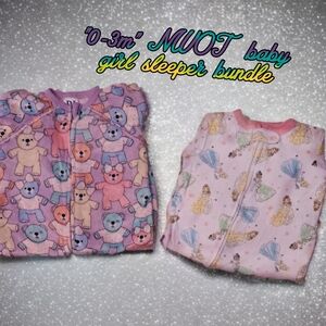 "0-3m" baby girl sleeper bundle 💋👶